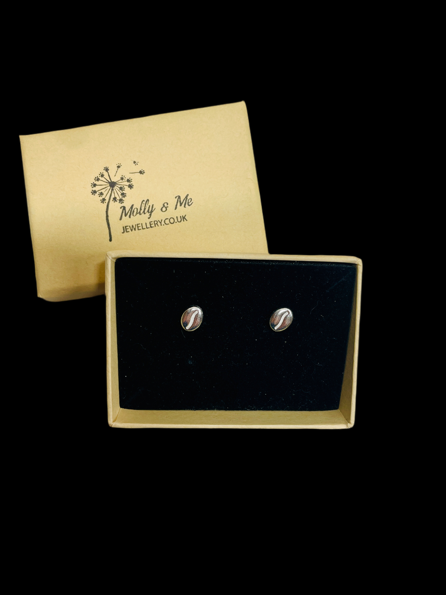 Coffee Bean Stud Earrings