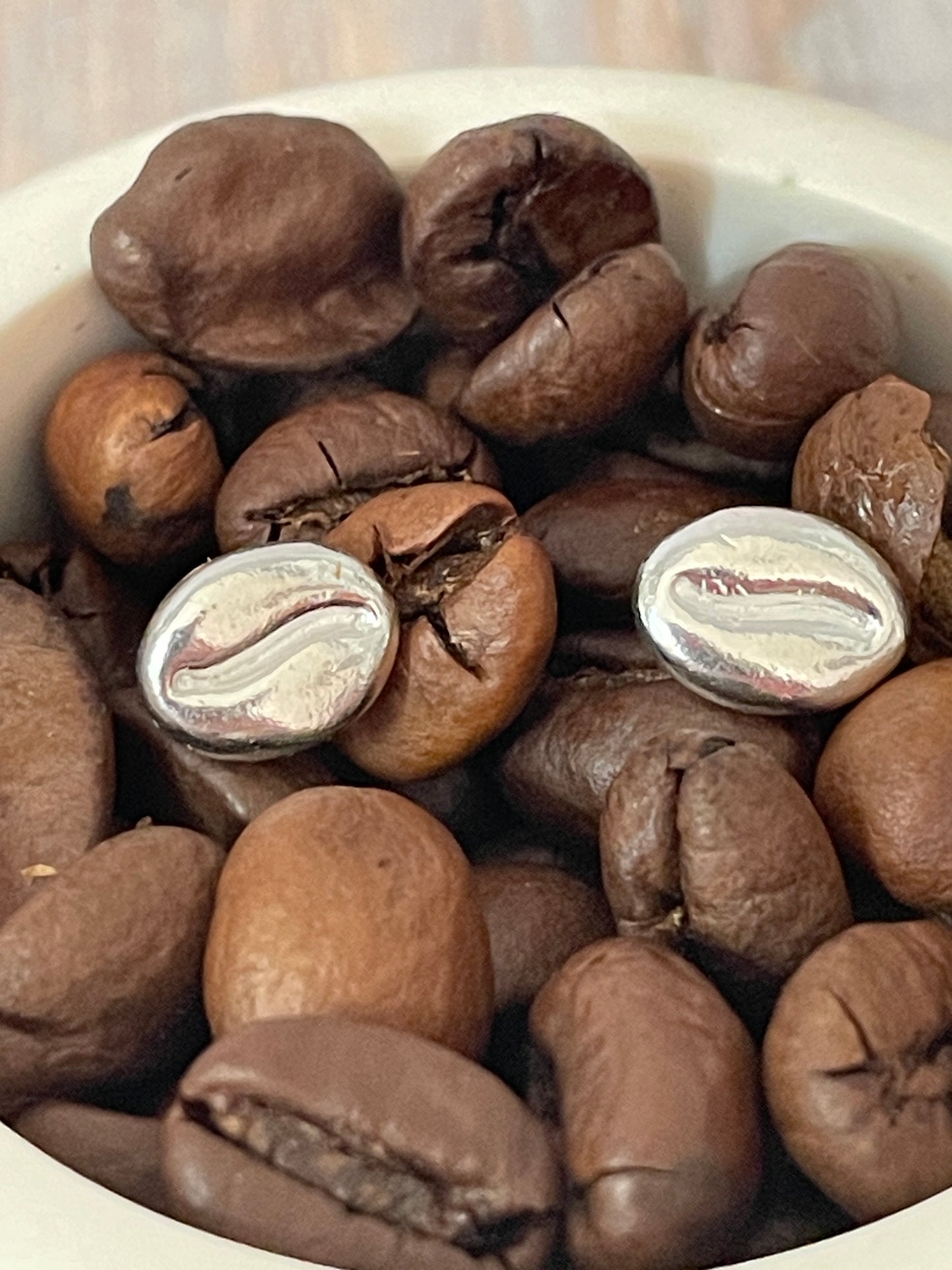 Coffee Bean Stud Earrings