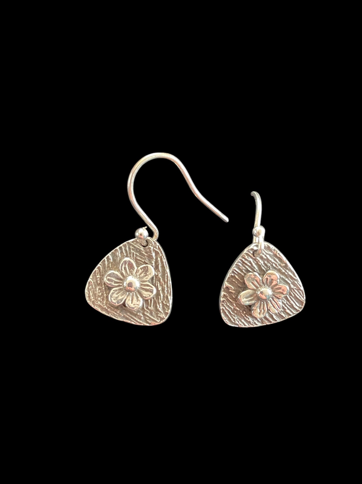 Triangular Spring Flower dangle earrings