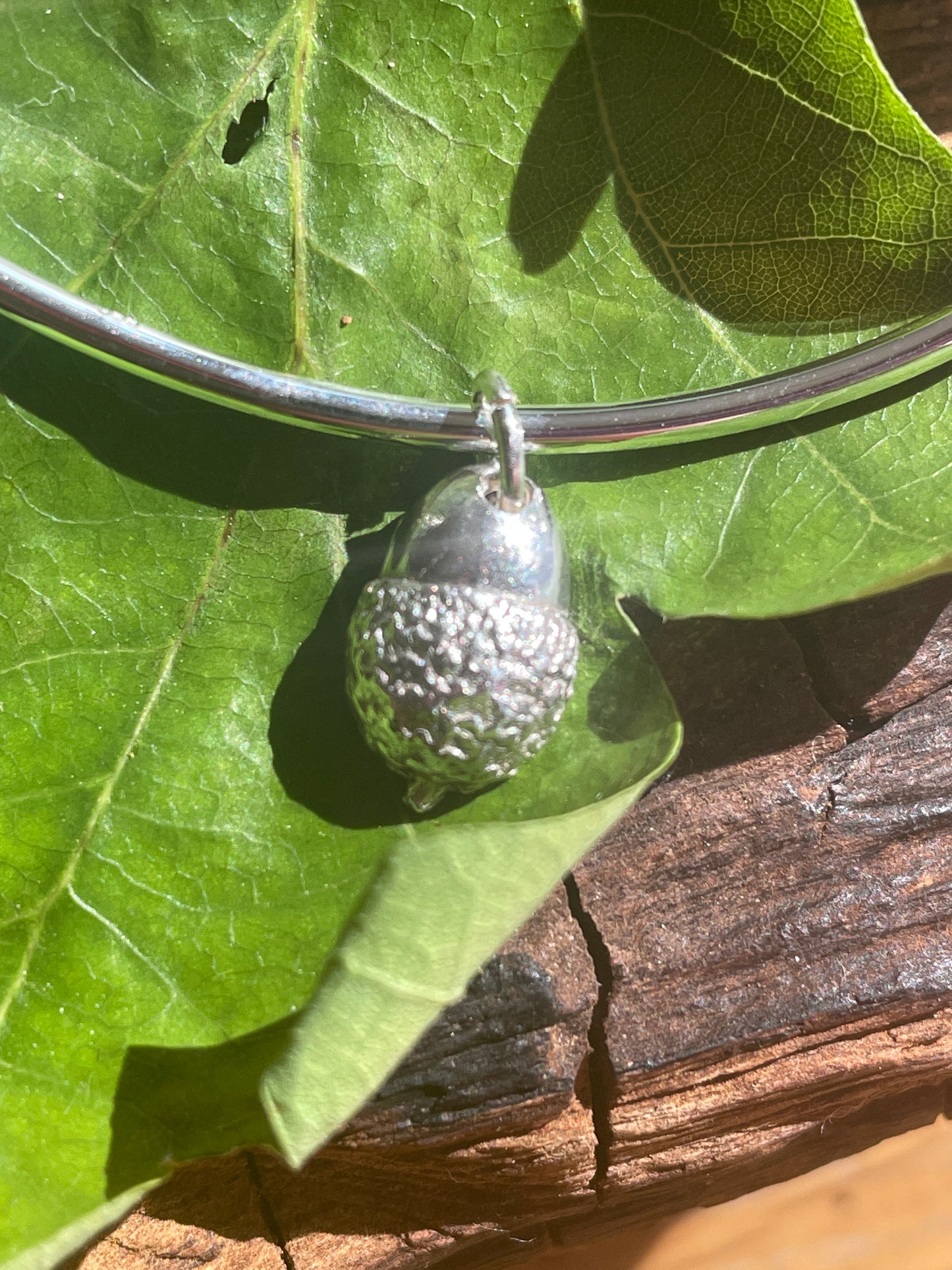 Acorn cuff bracelet
