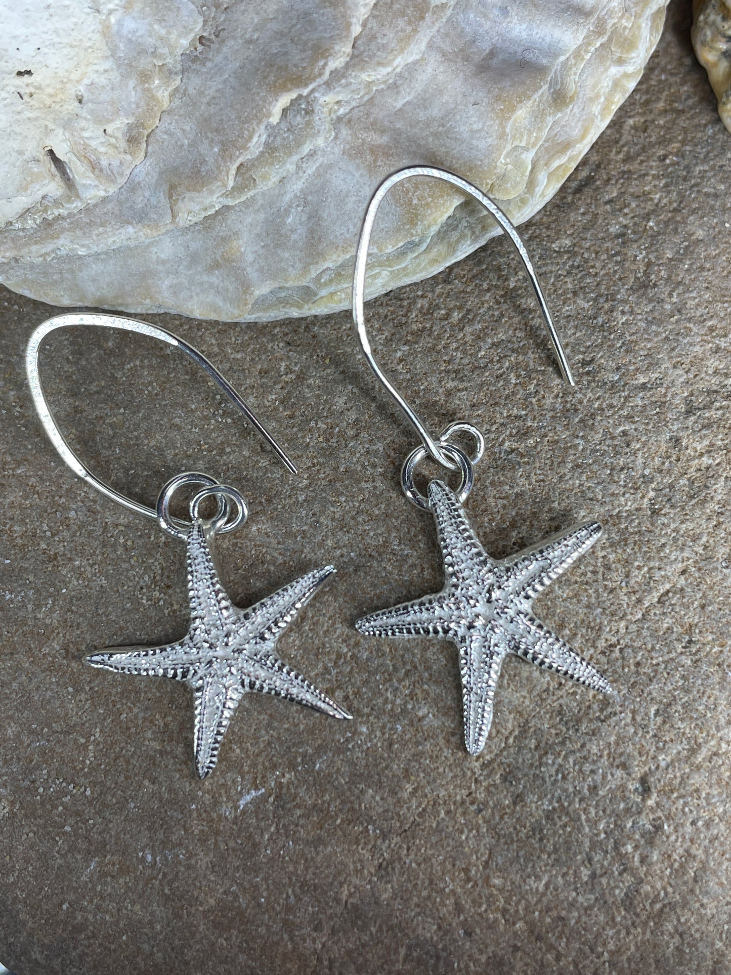 Large Starfish dangle earrings