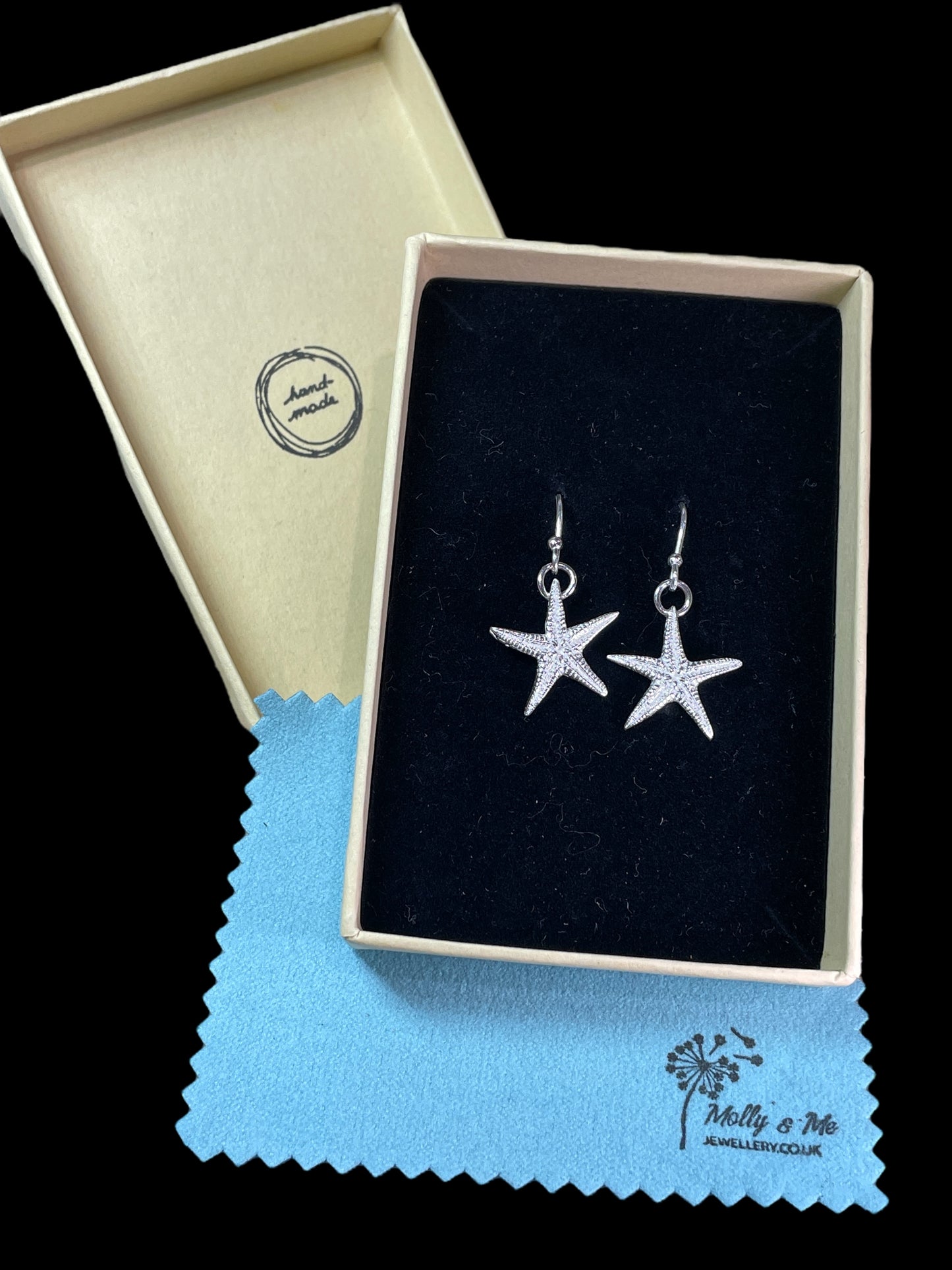 Large Starfish dangle earrings