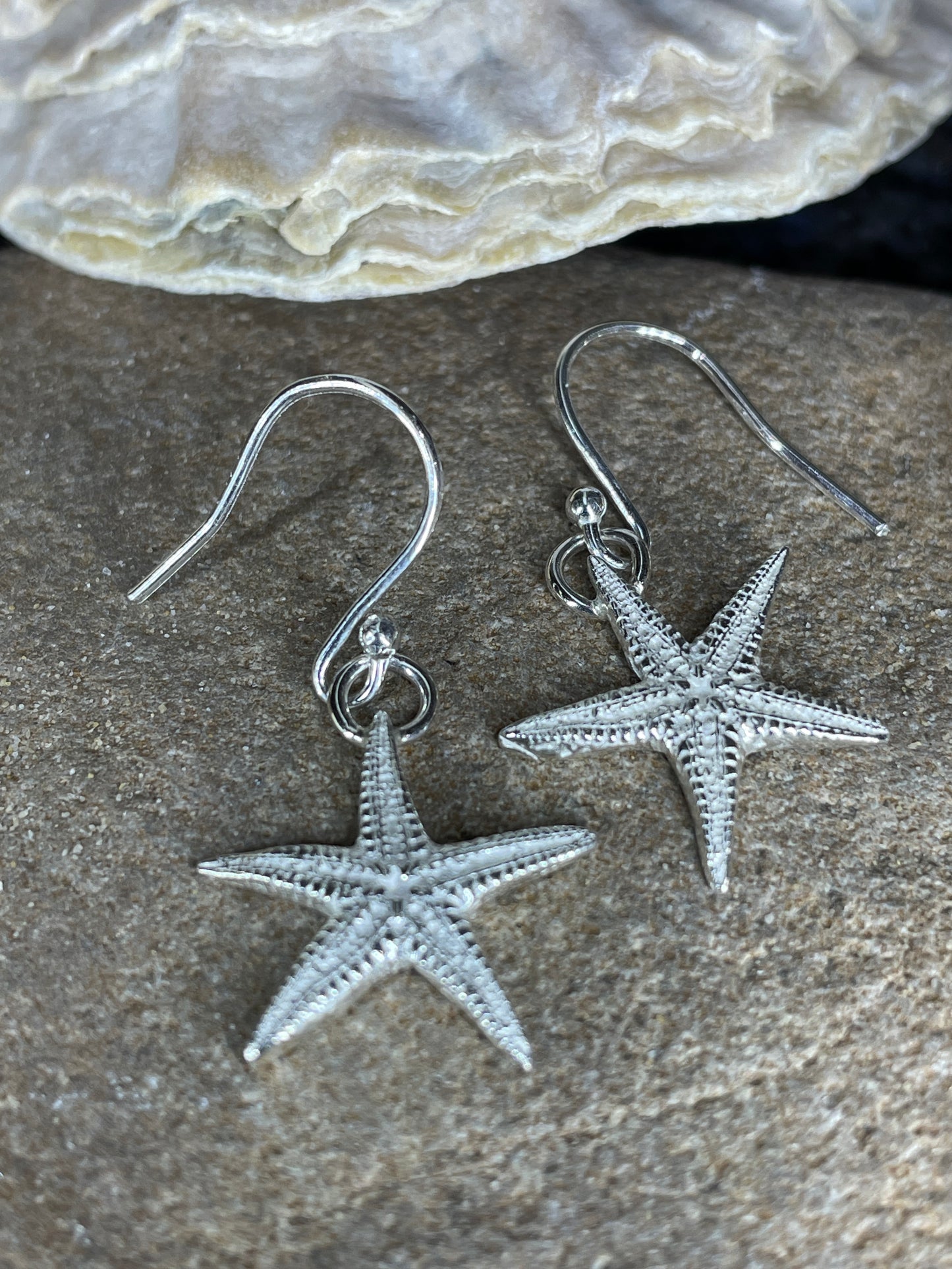 Large Starfish dangle earrings