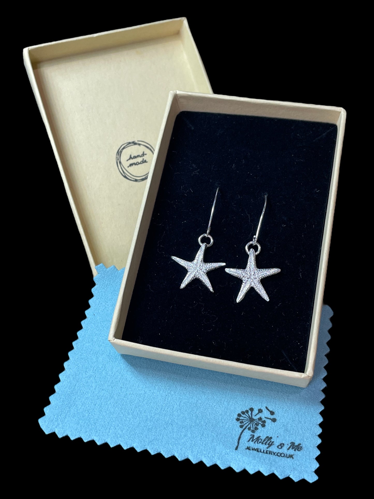 Large Starfish dangle earrings