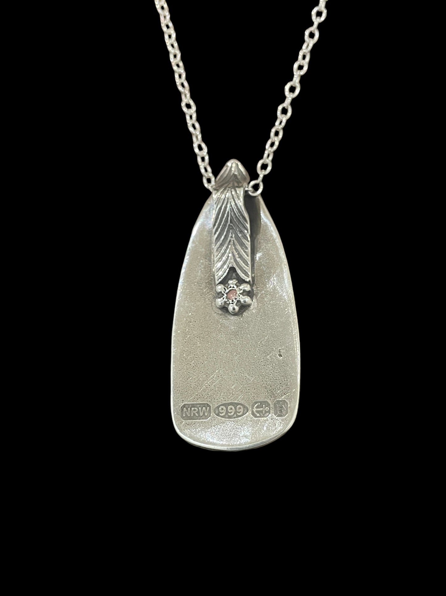 Large Peacock feather pendant