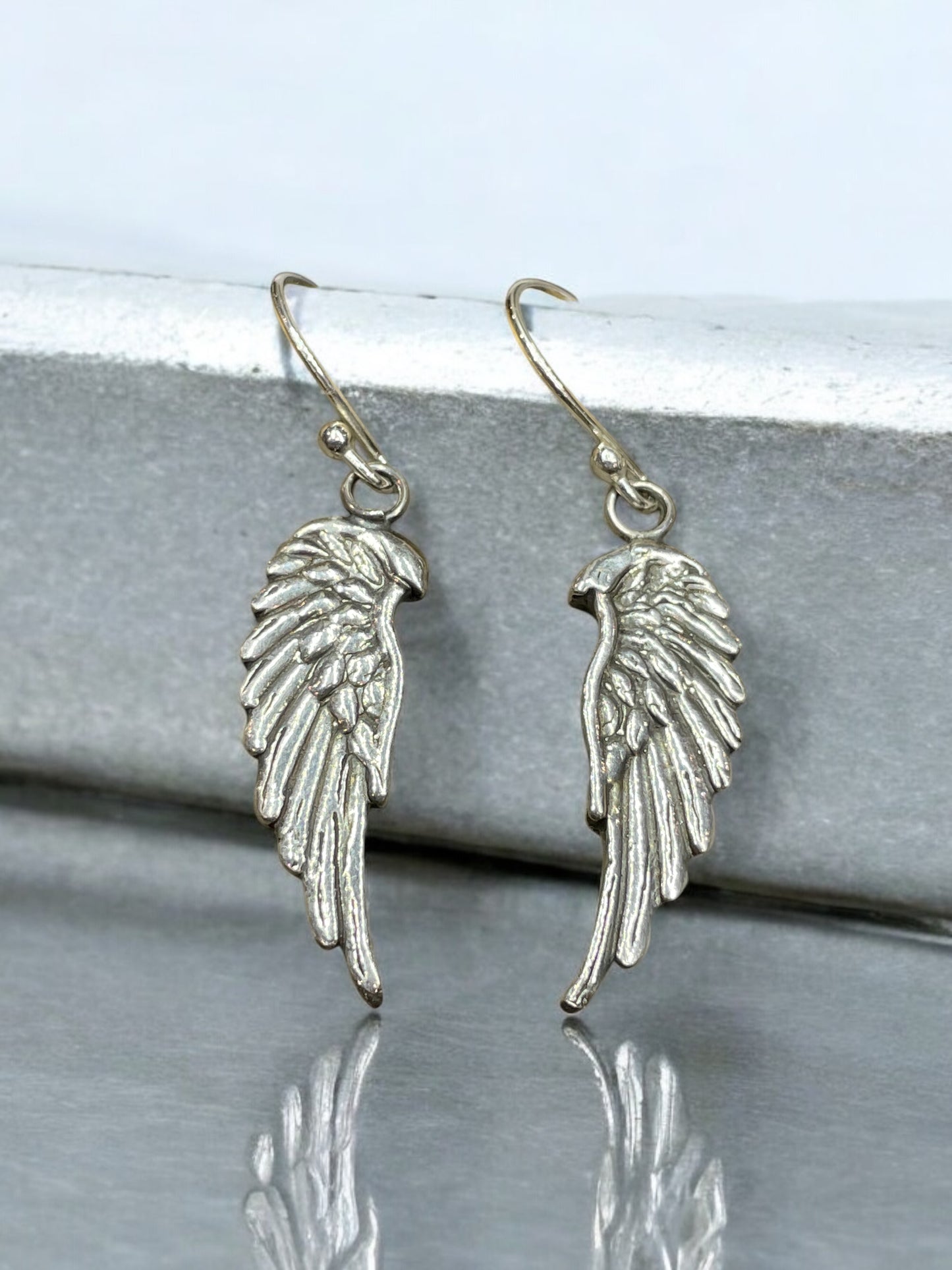 Large Angle Wing Dangle Earrings