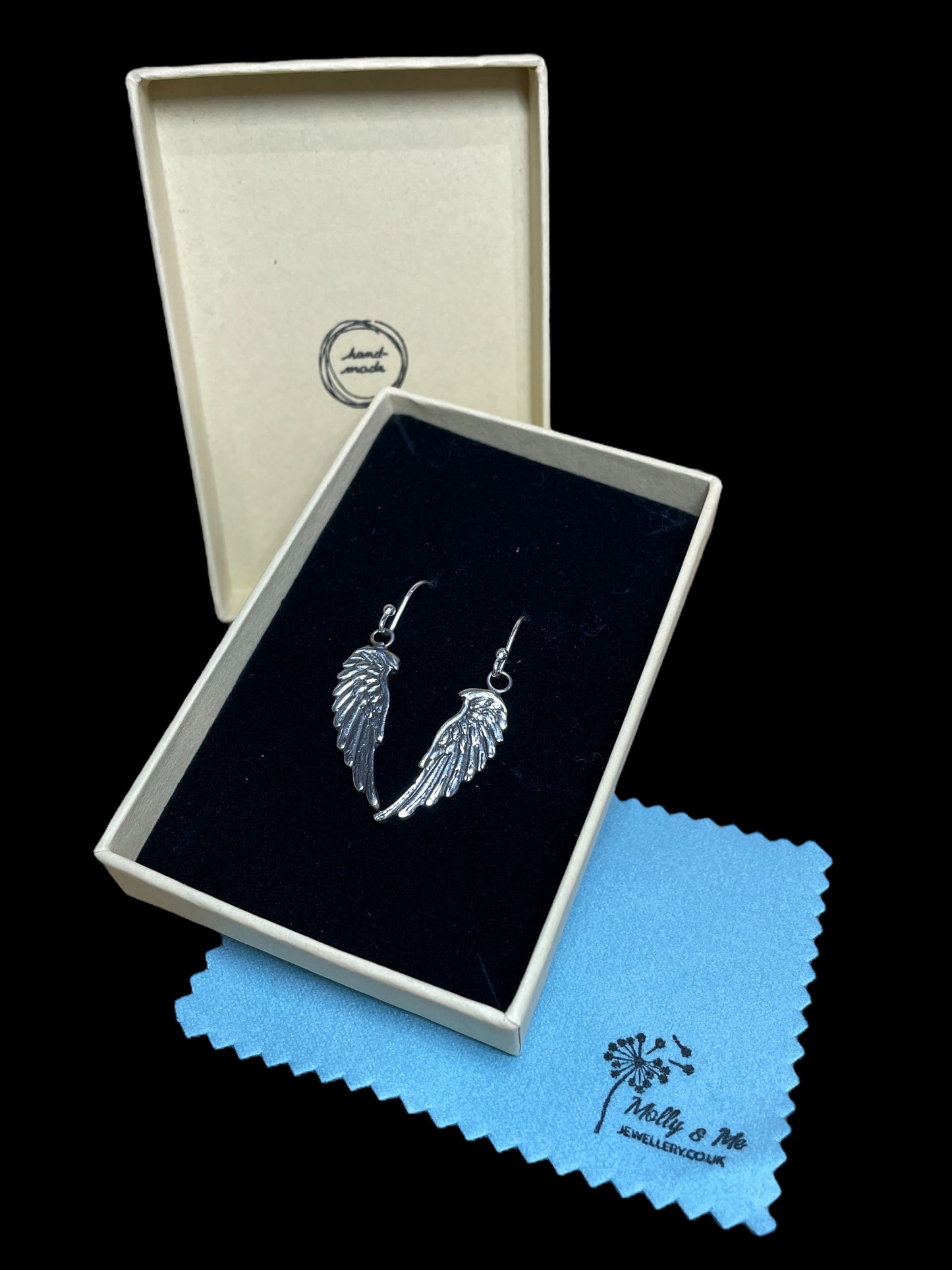 Large Angle Wing Dangle Earrings