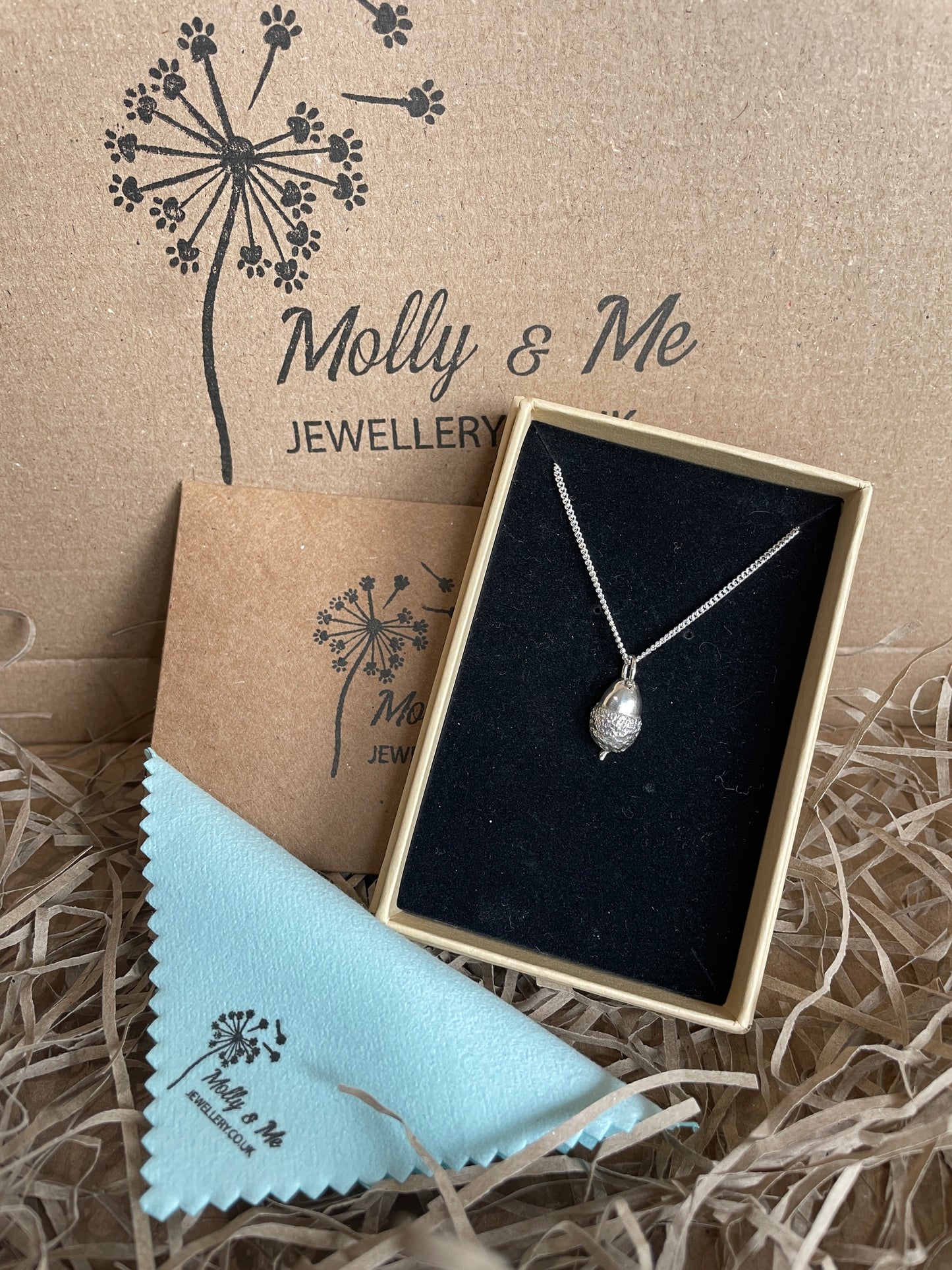 Acorn charm necklace