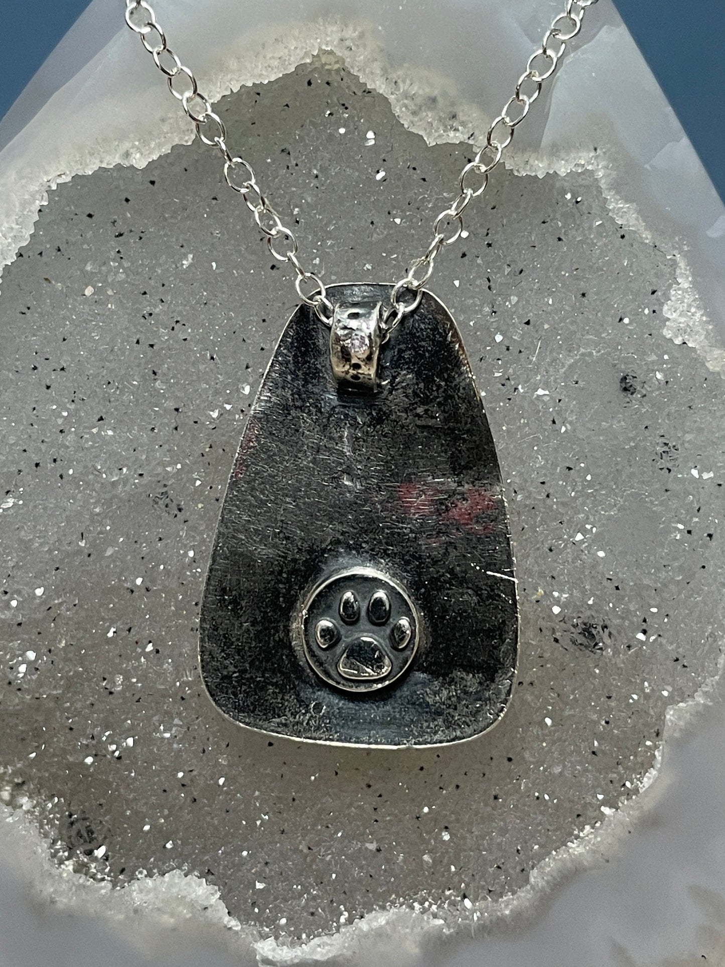Silver Night Forest pendant