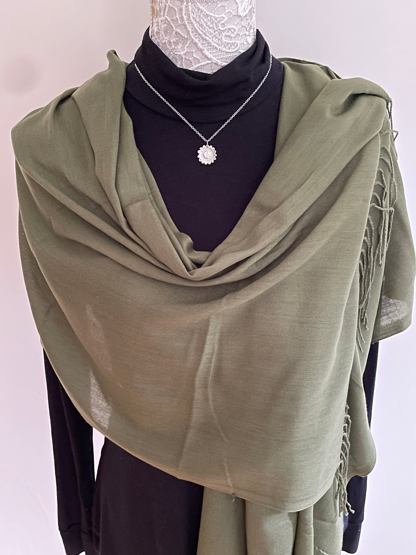 Medium Silver and Gold Sunflower pendant