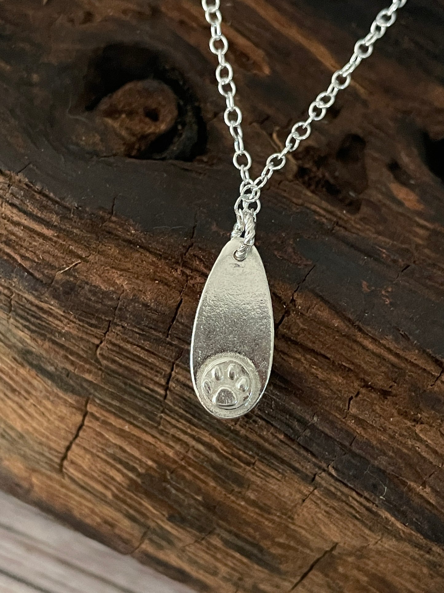 Forget-Me-Not tiny tear drop necklace