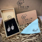 Five leaf oval earrings