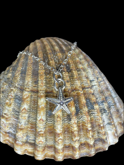 Small Starfish Charm Necklace