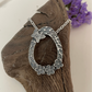 Silver Forget-me-not and butterfly pendant