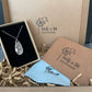Silver Double Daisy Teardrop Pendant with Dragonfly