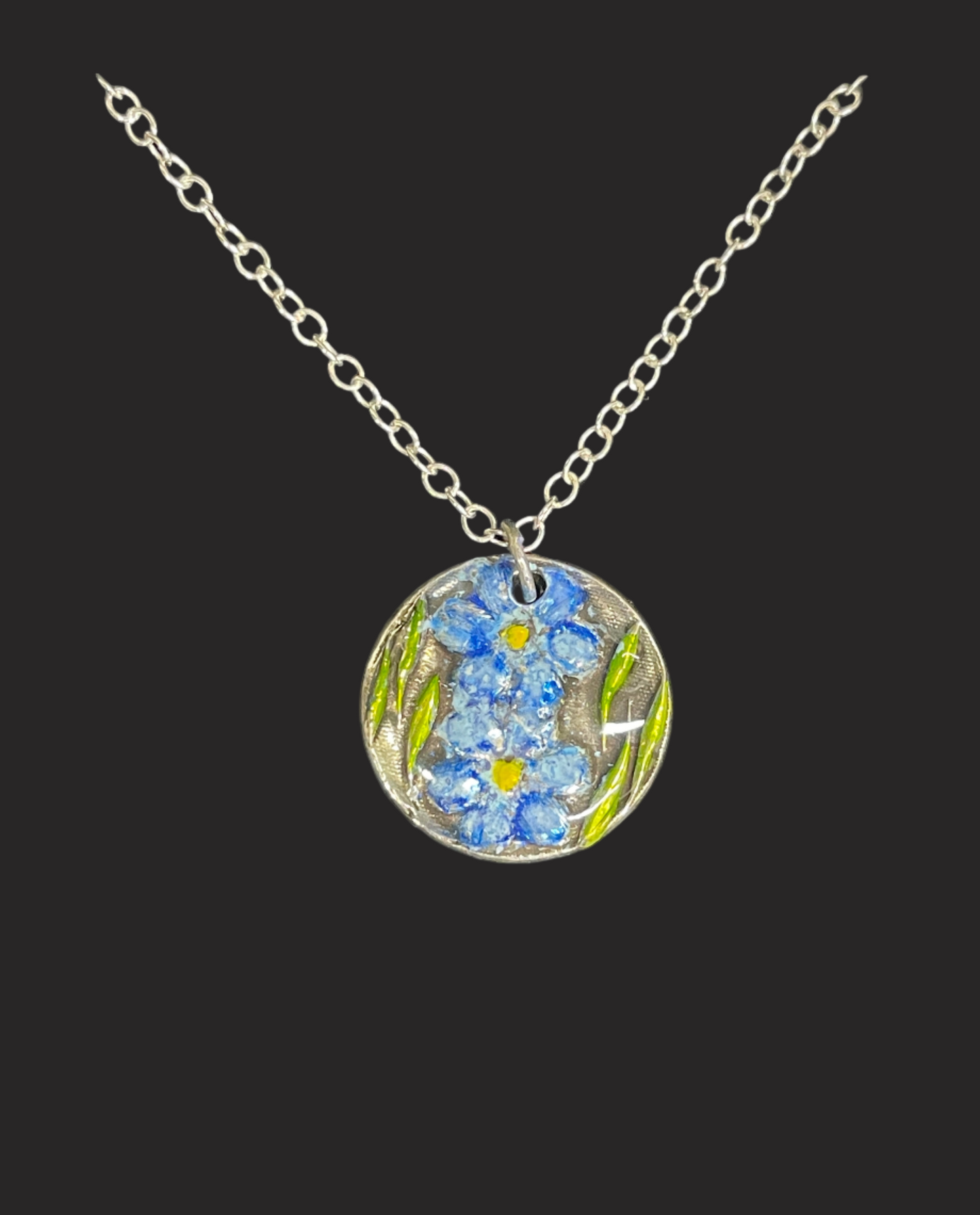Double Forget-Me-Not necklace