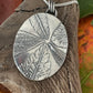 Fine silver 5 Leaf Oval Pendant handcrafted 