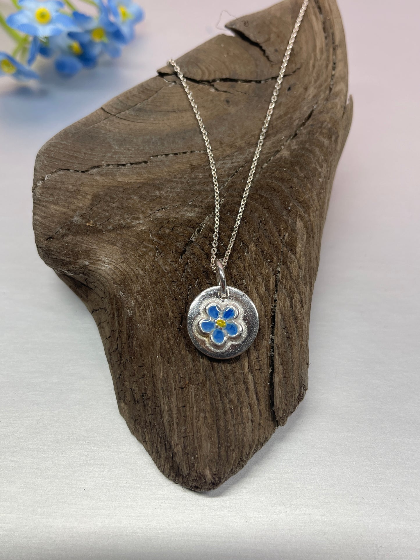 Small Forget-Me-Not Charm necklace