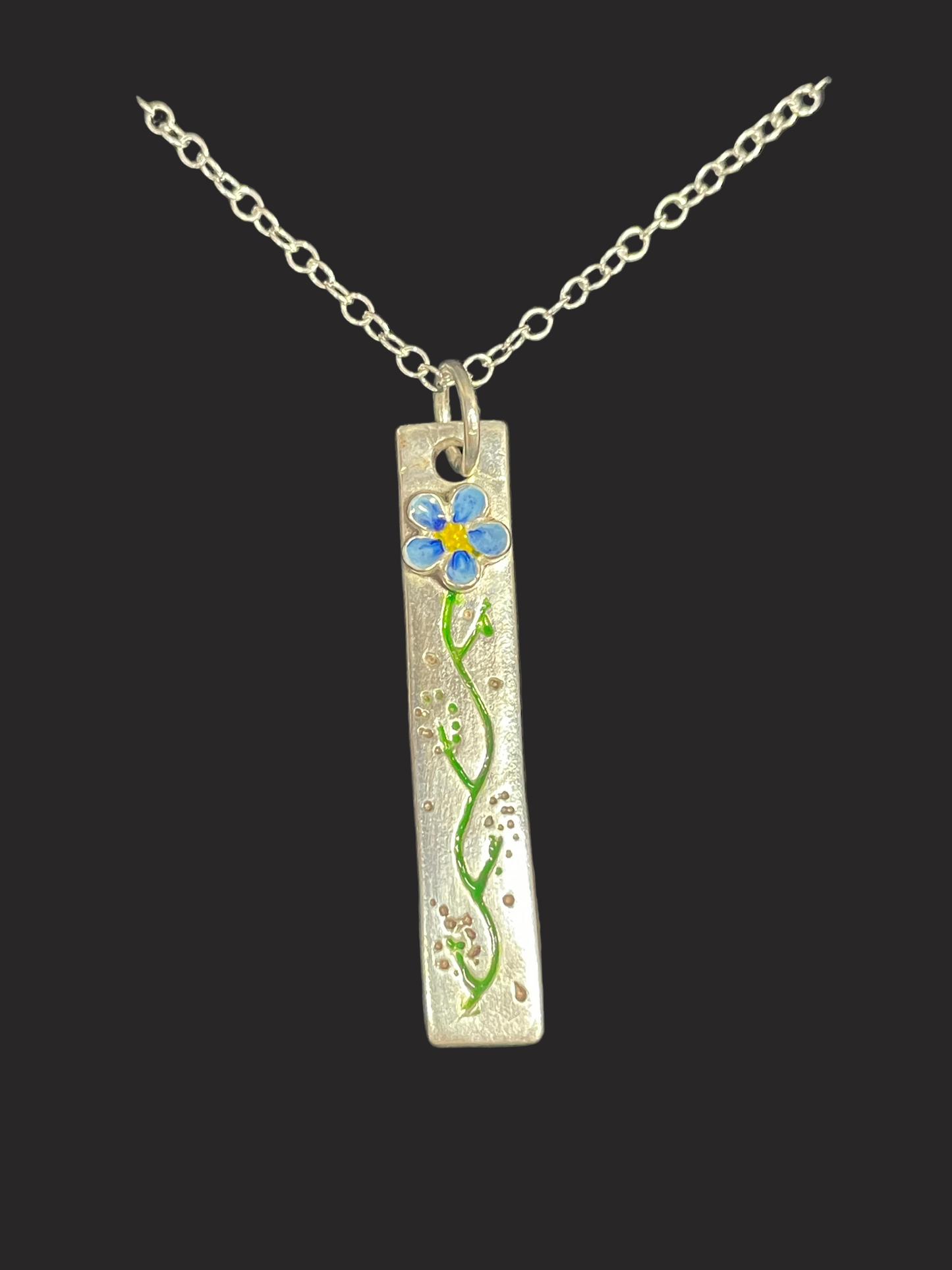 Forget-Me-Not tag pendant
