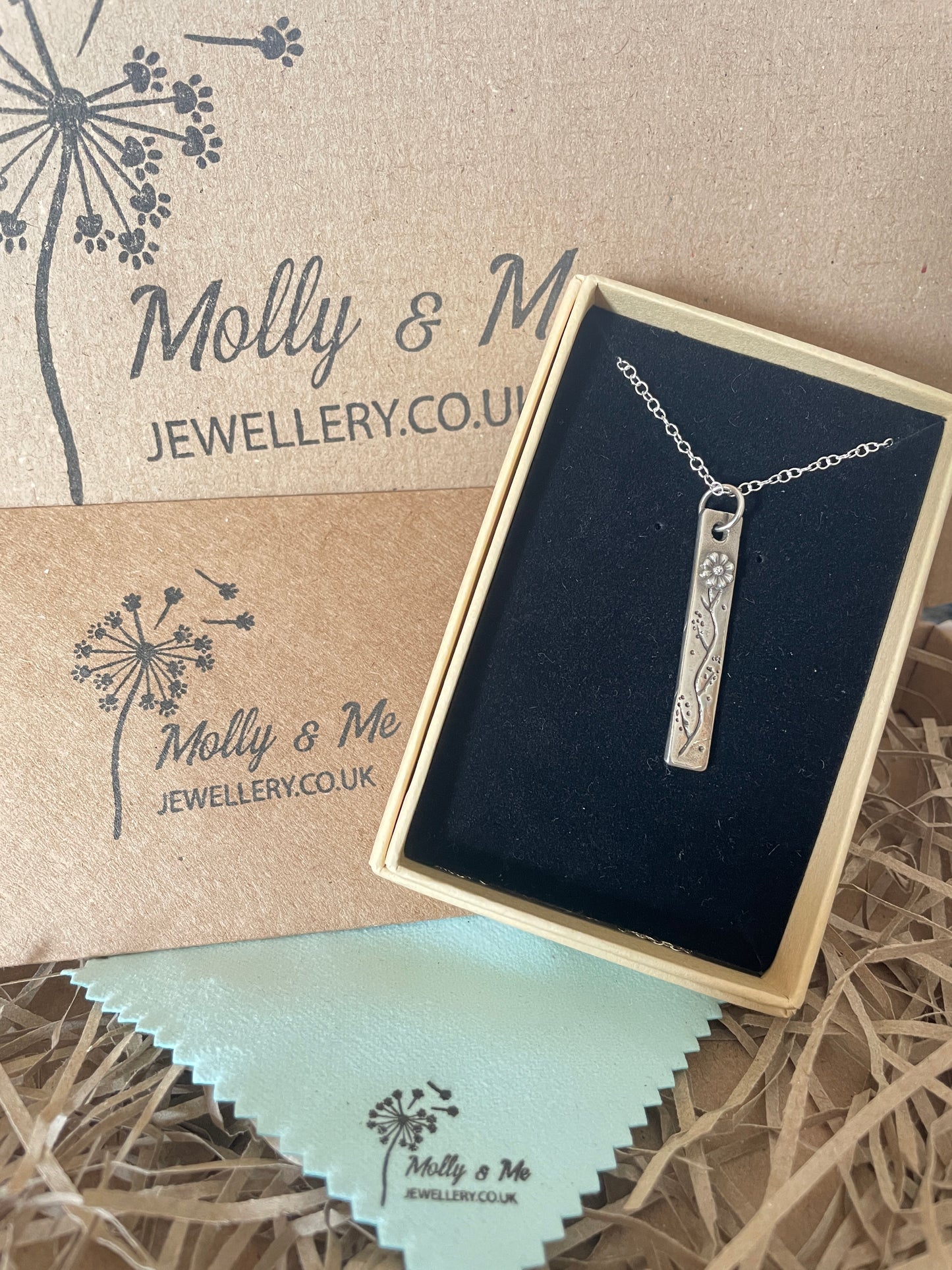 Flower tag pendant