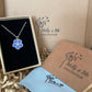 Fine silver Forget-Me-Not Flower Necklace