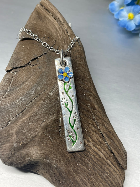 Forget-Me-Not tag pendant