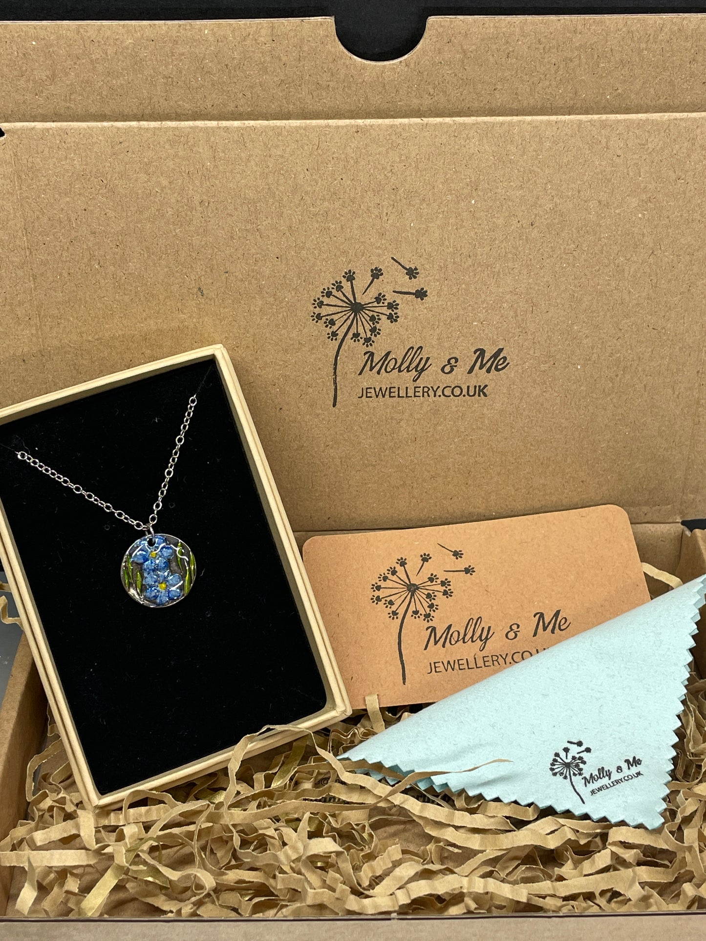 Double Forget-Me-Not necklace
