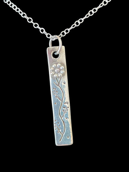 Flower tag pendant