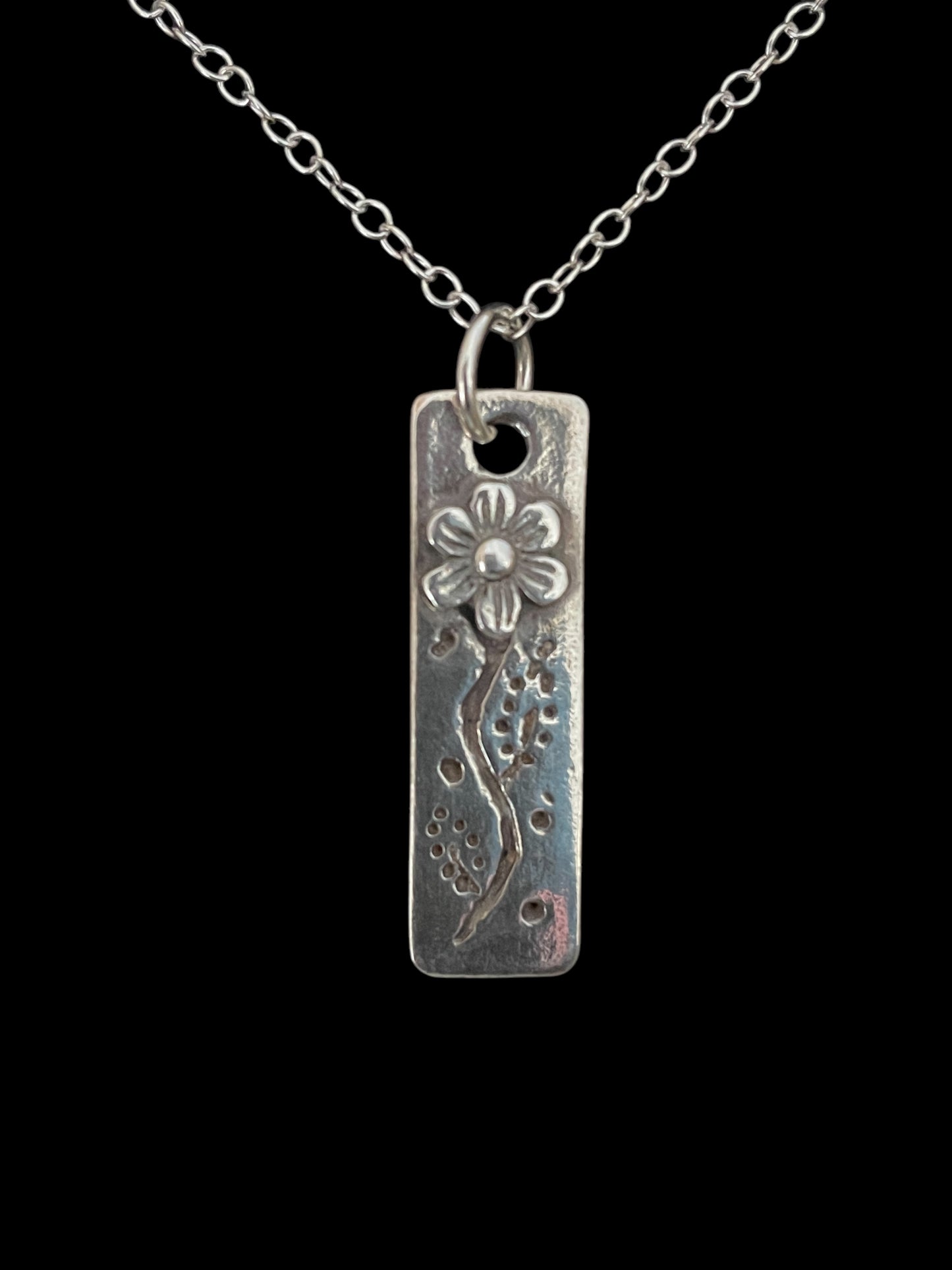 Flower tag pendant