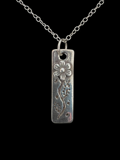 Flower tag pendant