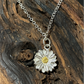 Small daisy necklace with 24k gold centre