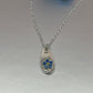 Forget-Me-Not tiny tear drop necklace