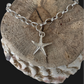 Silver starfish charm bracelet
