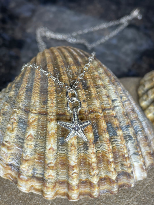 Small Starfish Charm Necklace