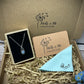 Forget-Me-Not tiny tear drop necklace