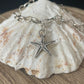 Silver starfish charm bracelet