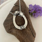 Silver Forget-me-not and butterfly pendant