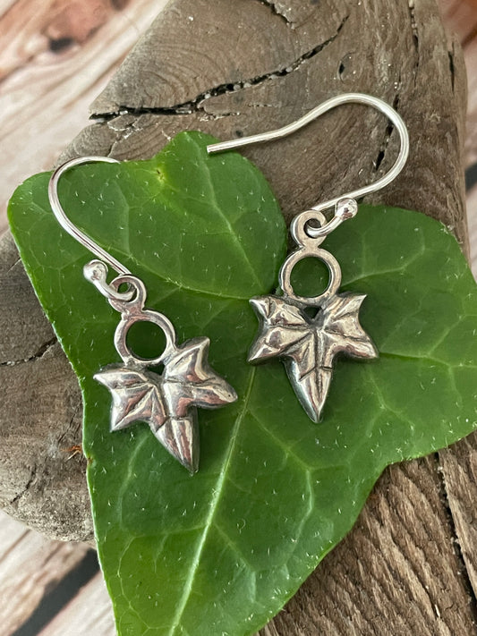 Ivy leaf dangle earrings