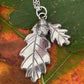 Silver Oak Leaves and Acorn pendant