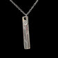 Thin rectangular sunflower pendant