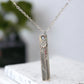 Thin rectangular sunflower pendant