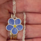 Fine silver Forget-Me-Not Flower Necklace