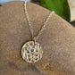 Double Forget-Me-Not disc pendant