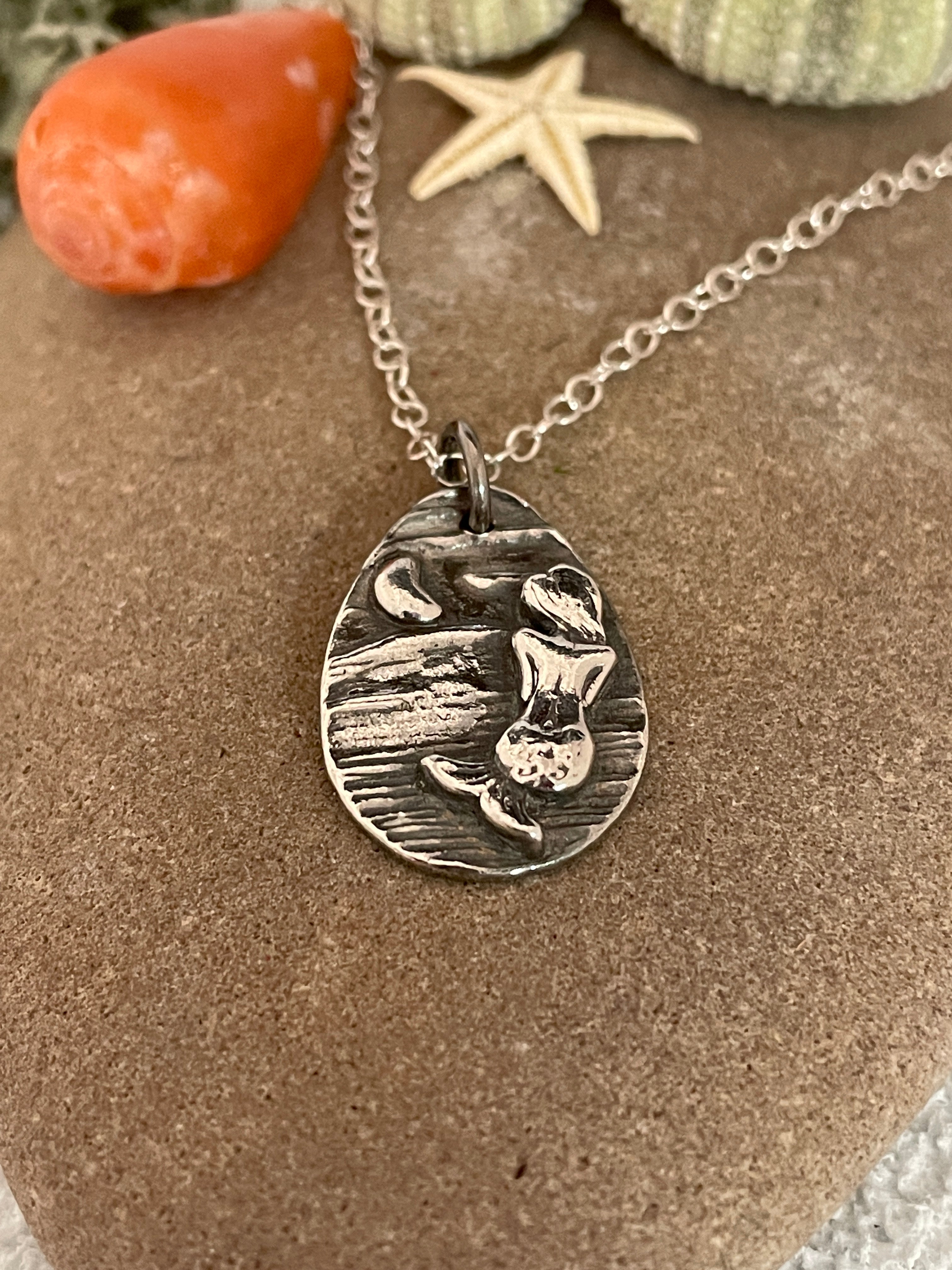 Silver hot sale mermaid pendant