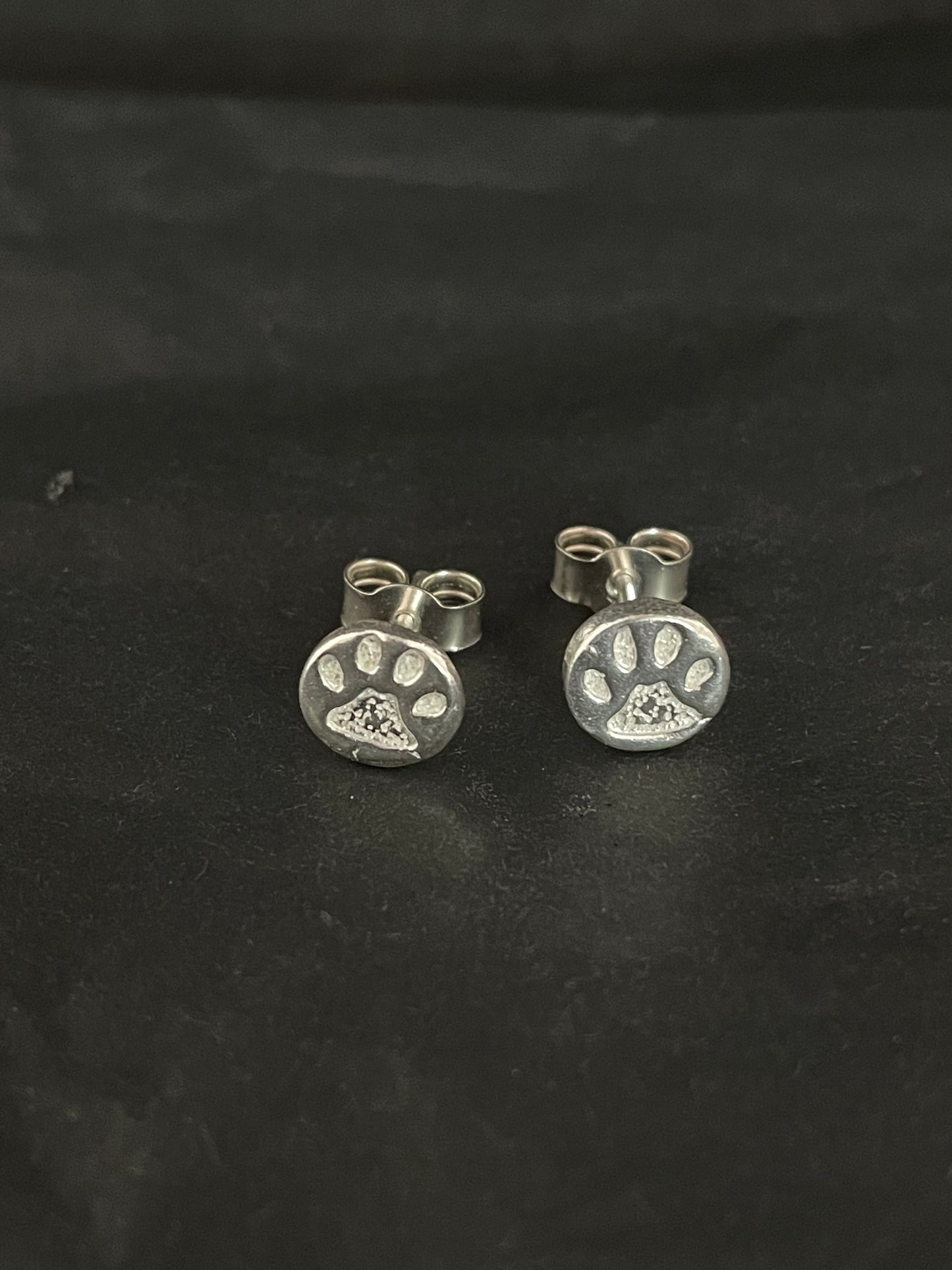 Tiny Paw Print stud earrings